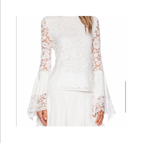 NWT Alexis Alexa Lace Blouse with Bell Sleeves xs - Picture 5 of 7
